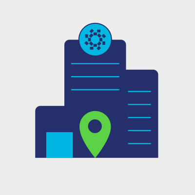 Icon with building avatar