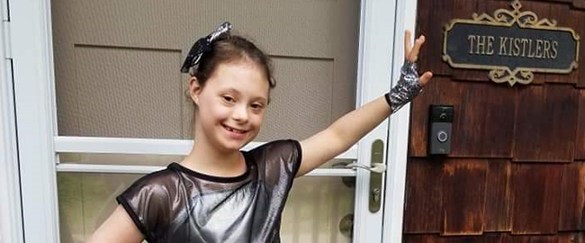 Ally Kistler standing at the front door