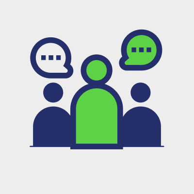 Icon showing three individuals