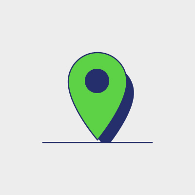 Icon with location pin