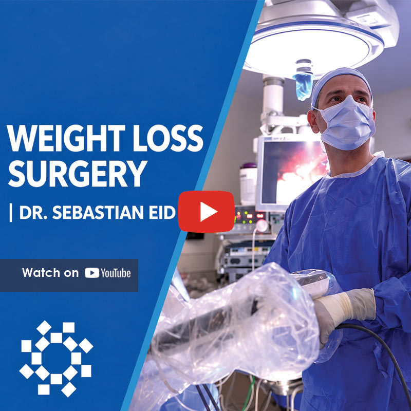 Dr. Sebastian Eid performing weight loss surgery.