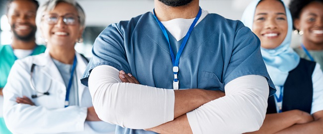 physicians smiling in a group