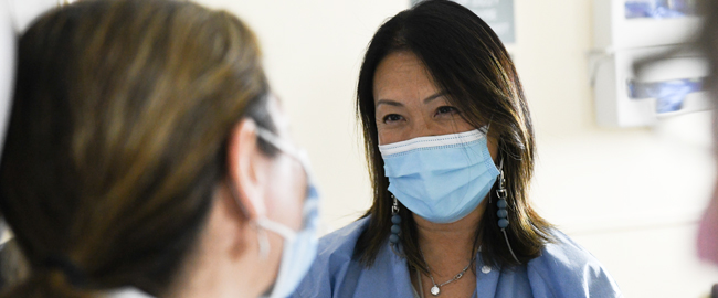 Patient speaking with doctor