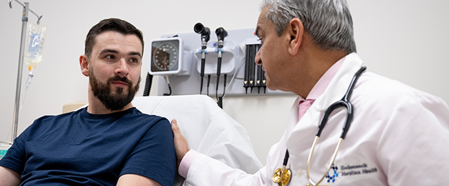 Male patient talking to Male Doc