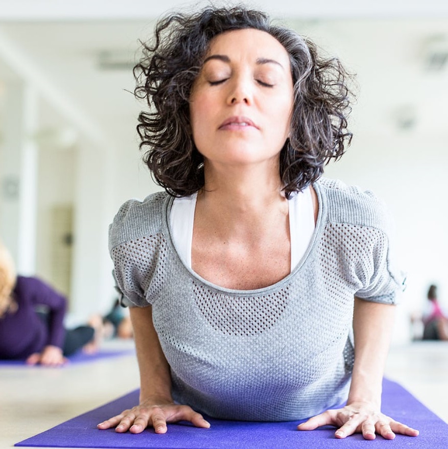 woman doing yoga