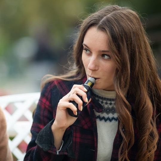 woman vaping