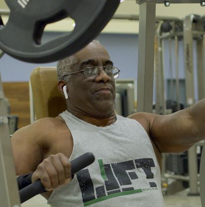 person working out in gym