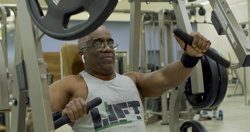 person working out in gym