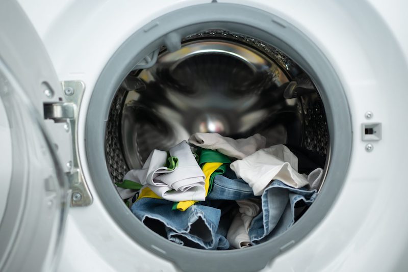 washing machine full of clothes