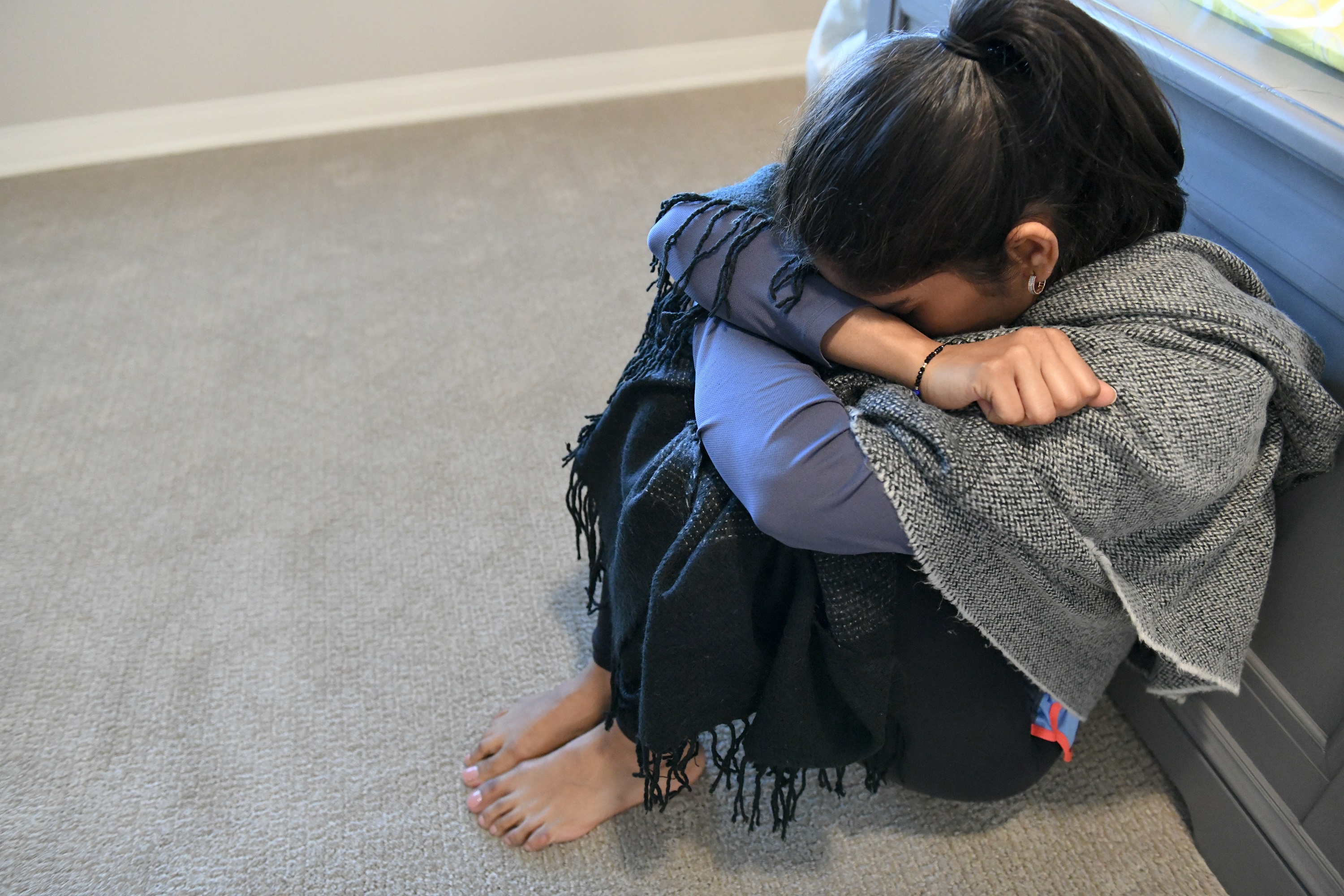 Woman taking a break