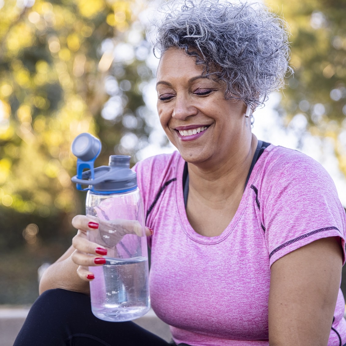 Woman drinking water