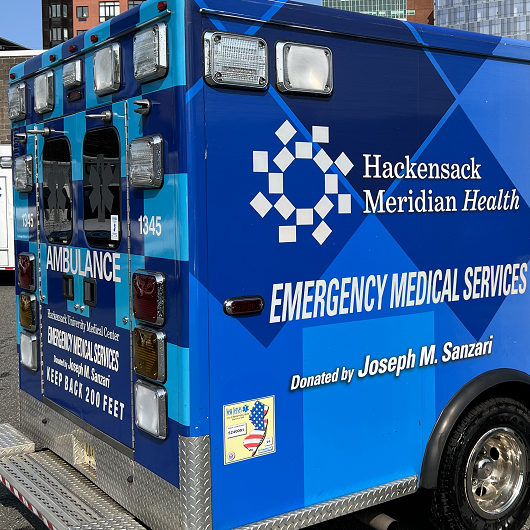 Hackensack meridian health EMS vehicle