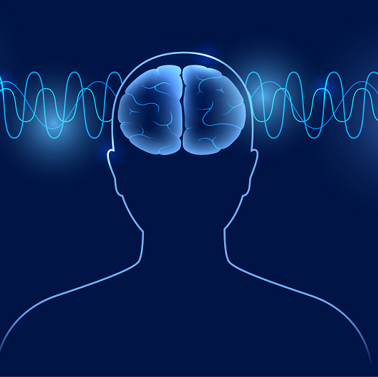 Brain waves concept for seizure.
