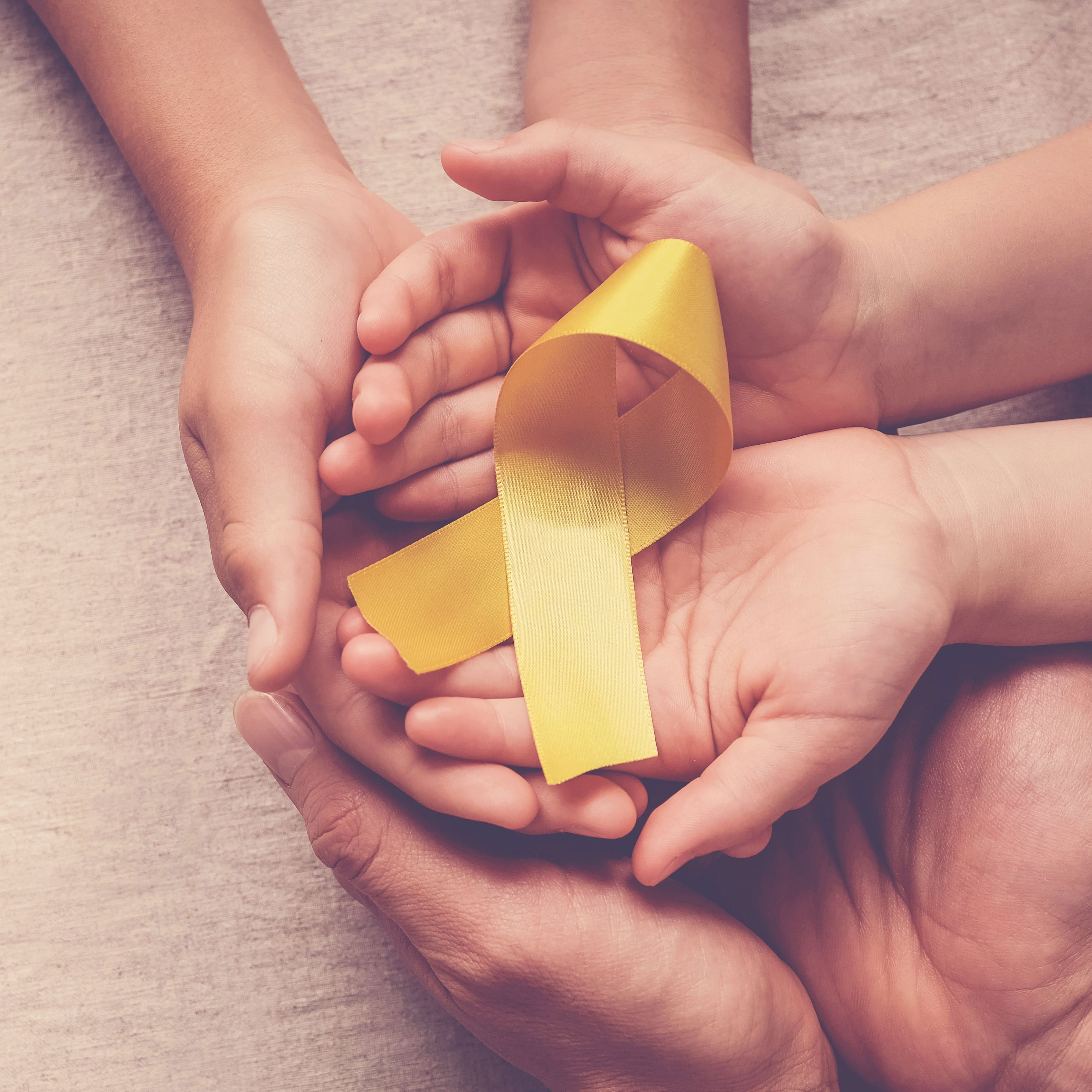 Yellow cancer ribbon