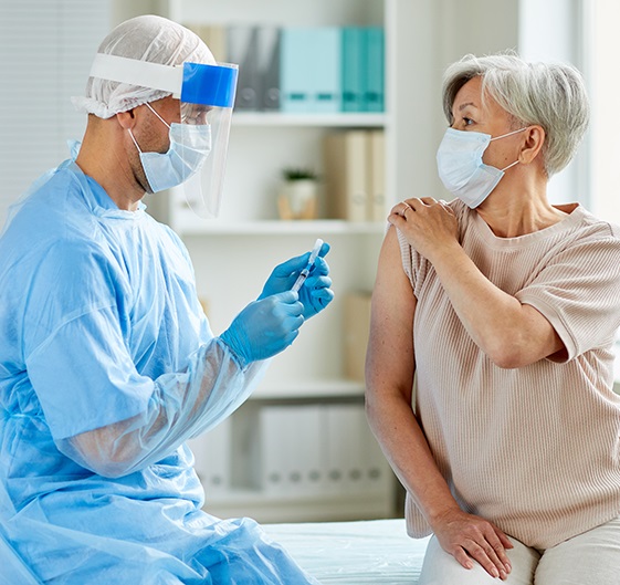 provider giving a patient a shot