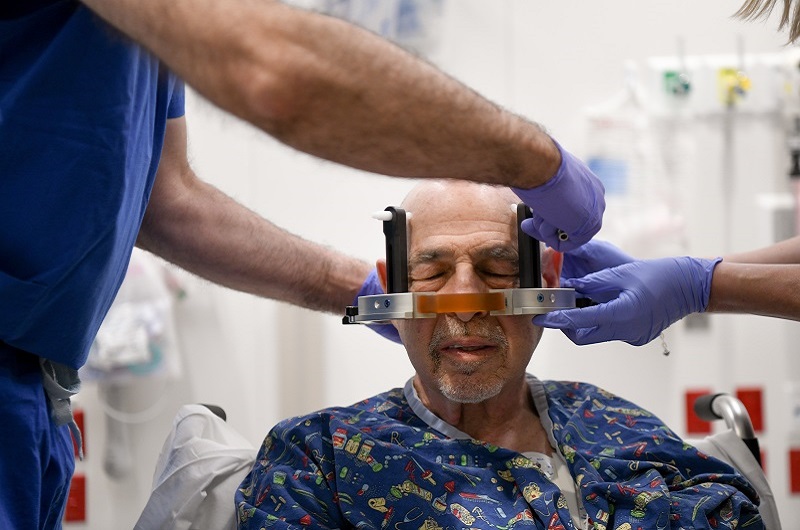 atient with Parkinson's disease gets prepped for HiFu procedure