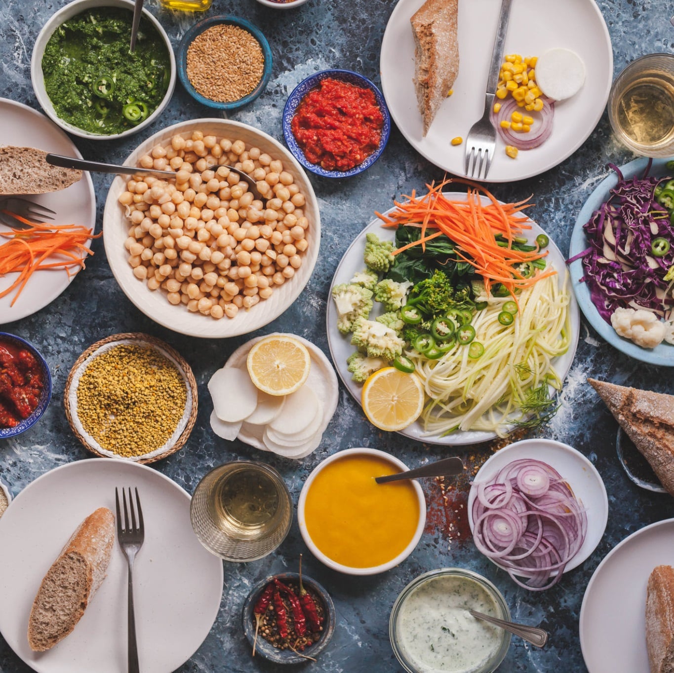 Various plant based foods