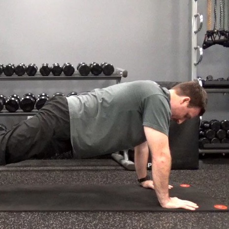 man doing a push up