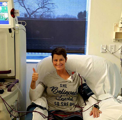 Carmen getting treatment