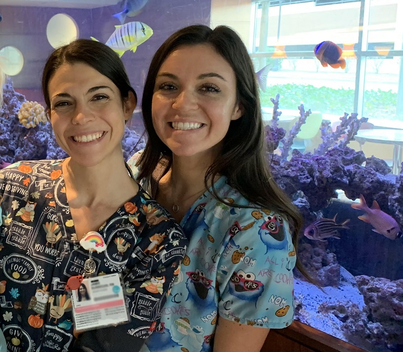 Pediatric nurses and sisters Jamie DeLaura and Alyssa Dunnigan
