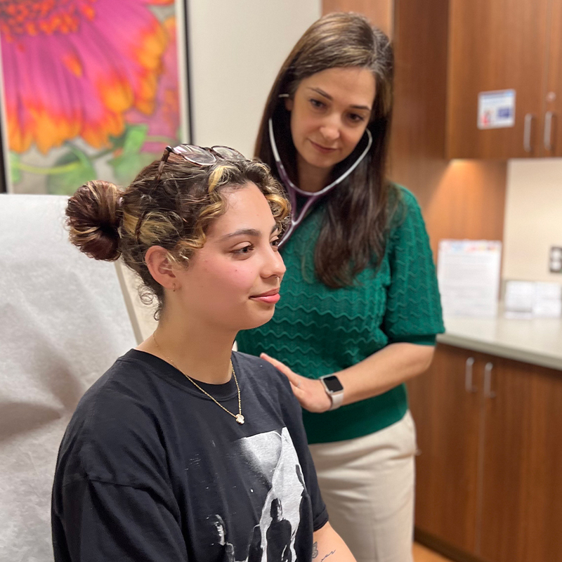 Dr. Cohen with patient