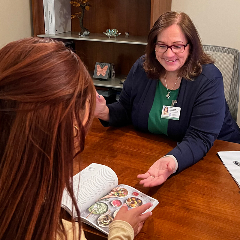 Kathy Welshman with patient