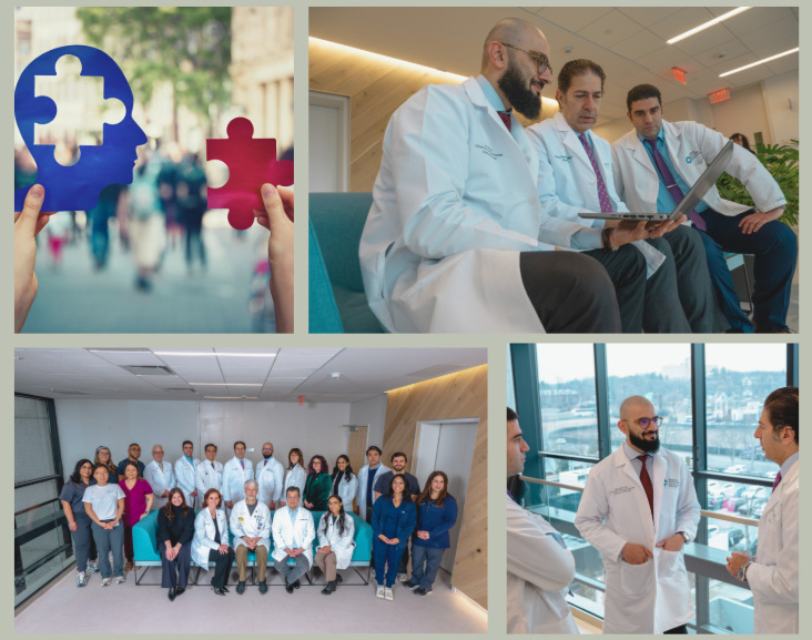collage of doctors supporting parkinsons patients