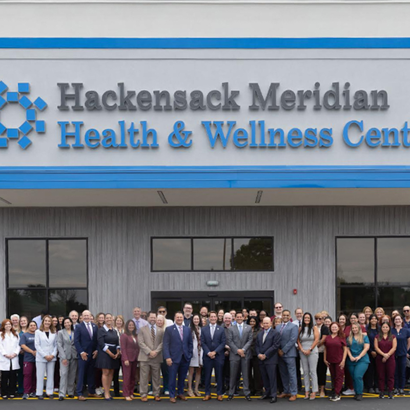 Group Photo in front of HMH Wellness Center in Freehold