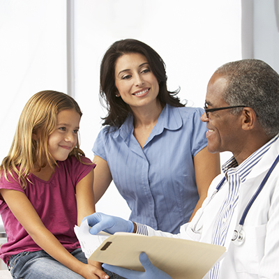 Child, Mom and Doctor