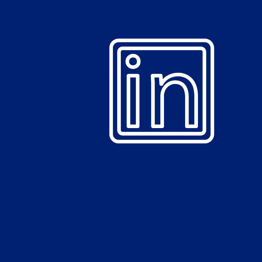 linkedin icon on HMH blue background