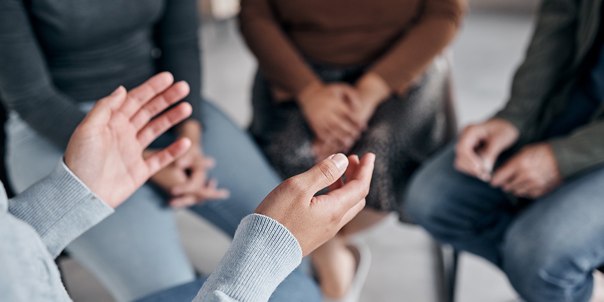 helping hands in a group