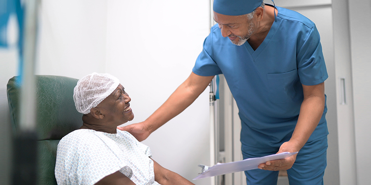 Doctor meeting with patient
