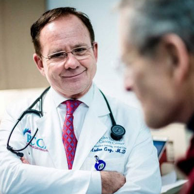 Dr. Guy with cancer patient