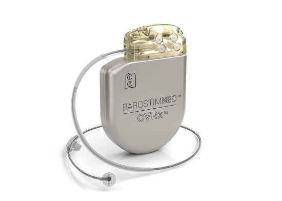 Barostim Neo device for heart surgery.