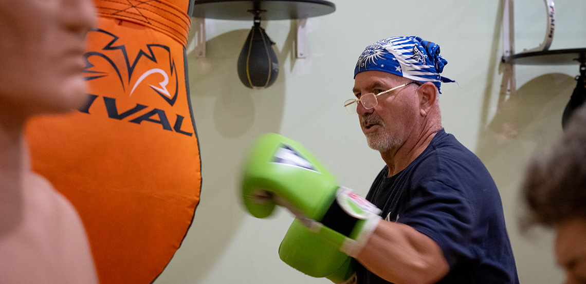 Parkinson patient boxing