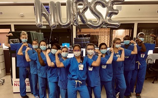 Group of strong nurses