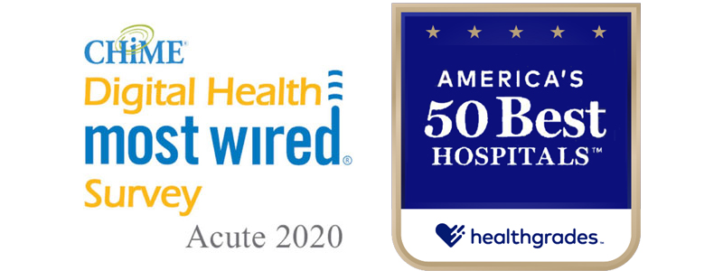 Chime Digital Health most wired Survey Acute 2020 and Healthgrades - America's 50 Best Hospitals