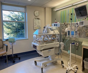 A NICU room at JSUMC Pediatrics unit.