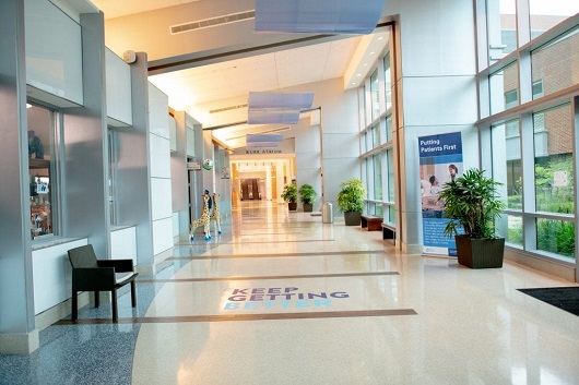 Entry hallway to the hospital