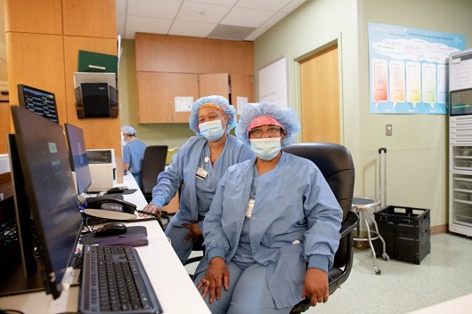 surgical nurses in the pediatric department