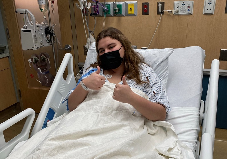 Emma Topp at hospital