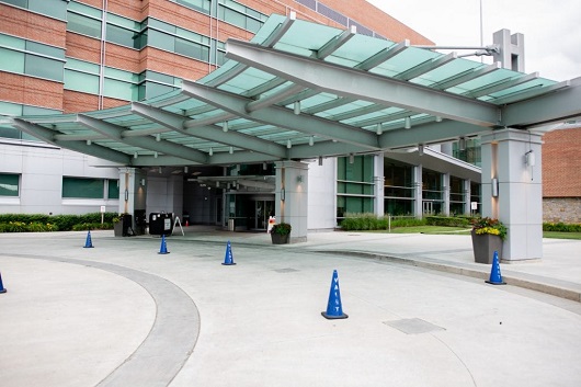 View outside the hospital 