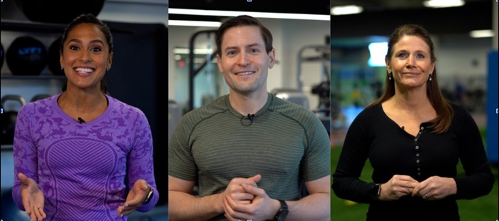 Three adults give workout tips