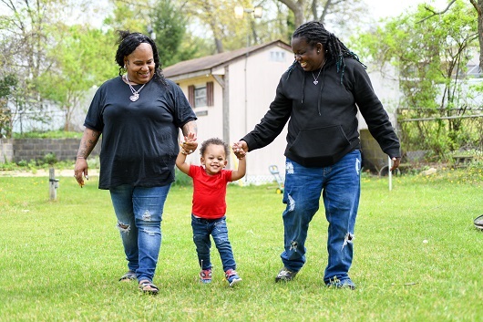Margaret Lacy and Verdell Wright and their baby Marcel