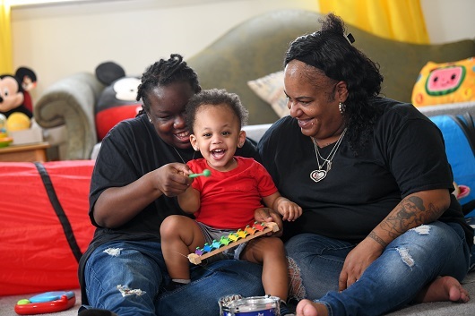Margaret Lacy and Verdell Wright and their baby Marcel
