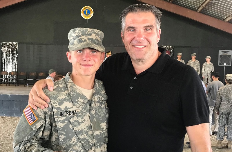 Joe Leone Introna and son