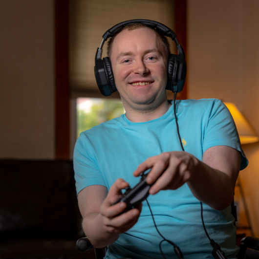 Jack keeps his spirits up by doing hobbies he loves, including video gaming.