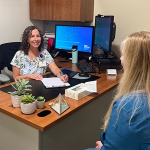 Lisa Sussman with Patient
