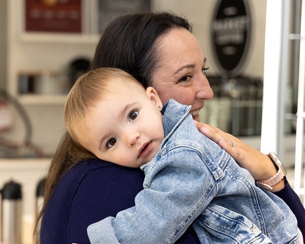 nurse holding a baby