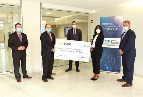 SUEZ North America Generously Donates $100,000 to Hackensack Meridian Health Foundation to Advance Research at the Center for Discovery and Innovation